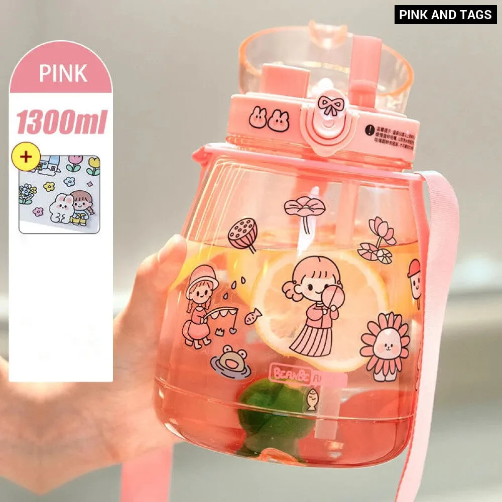 1.3l Straw Cup for Kids and Adults