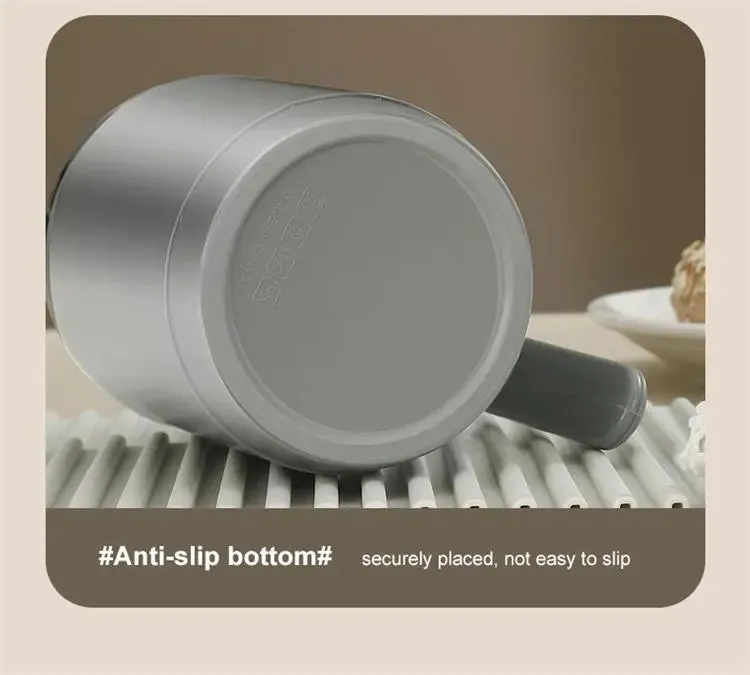 1pc Grey Creative Pp Liner Drinking Cup Portable Office Large Capacity Covered Milk Coffee Cup Gift for Kitchen Travel Domestic