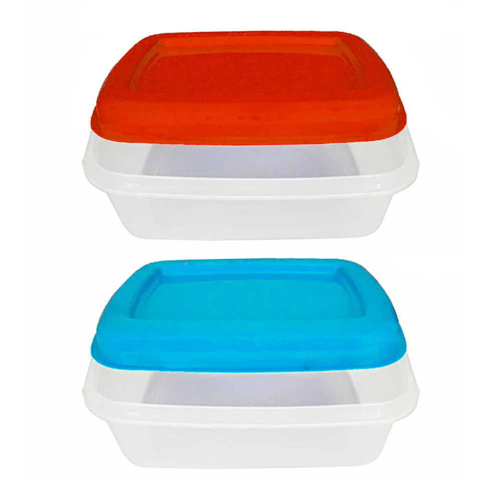 2 Extra Large Food Storage Container 5L Microwaveable Plastic Bowl Lunch W/ Lids