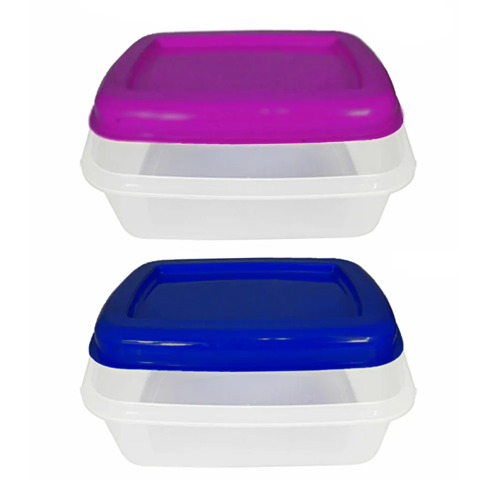2 Extra Large Food Storage Container 5L Microwaveable Plastic Bowl Lunch W/ Lids