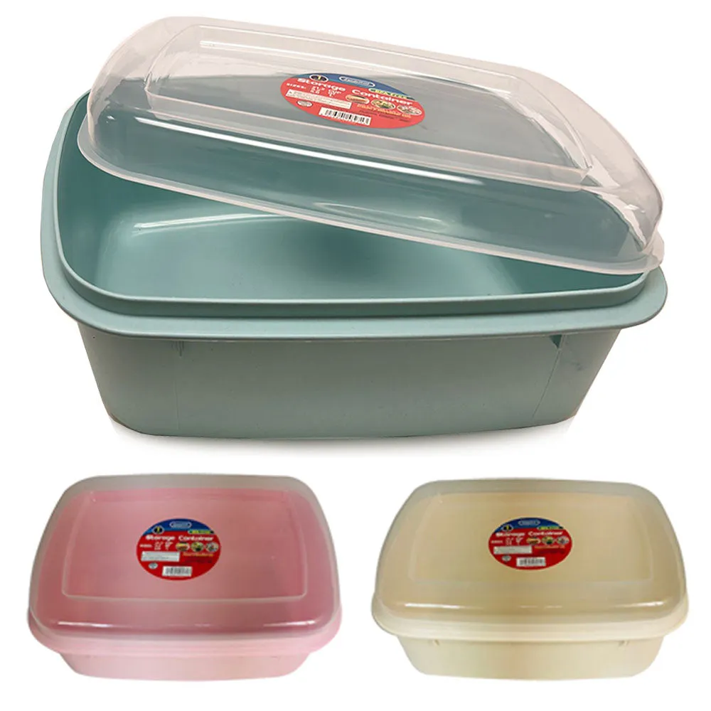 2 Pack Large Food Storage Container W/ Lids 5L Refrigerator Reusable BPA Free