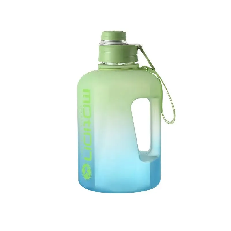 2.2l Gradient Plastic Water Bottle Portable Fitness Kettle for Outdoor Activities Large Capacity Sports Water Cup for Students Big Ton Barrel