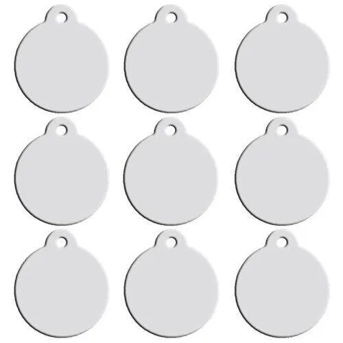 Blank Aluminum Cat ID Tags Set
