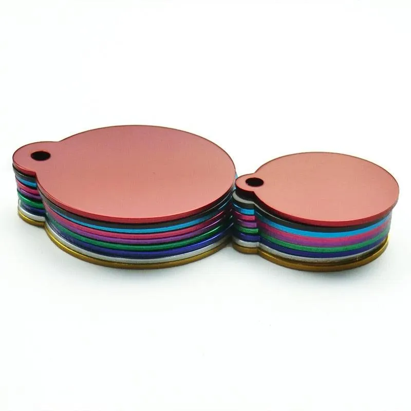 Blank Aluminum Cat ID Tags Set