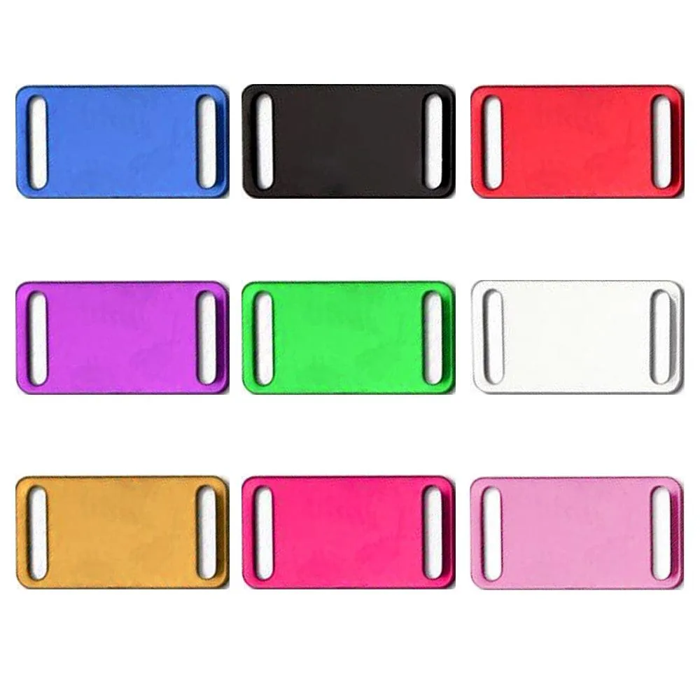 Colorful Personalzied Slide-On Dog ID Tags 20 pcs Set
