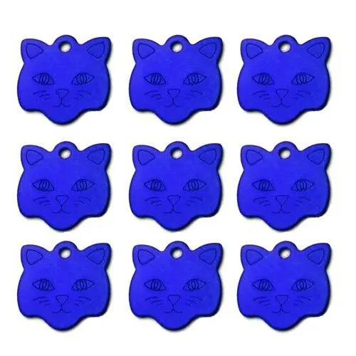 Customized Cat Style Aluminum ID Tags Set