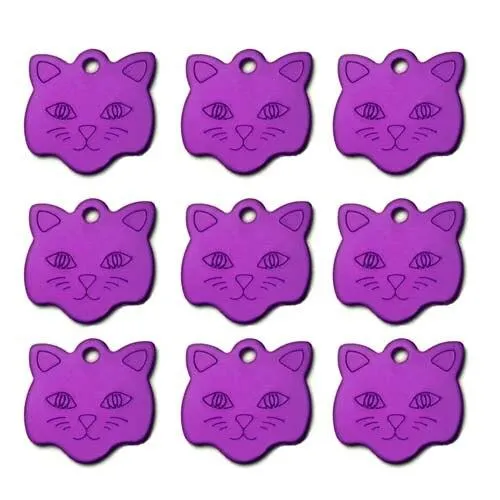 Customized Cat Style Aluminum ID Tags Set