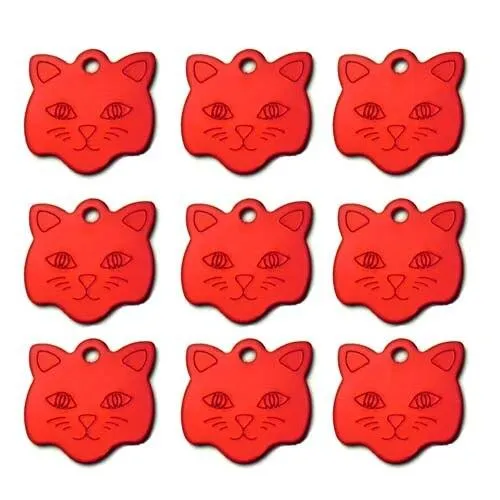 Customized Cat Style Aluminum ID Tags Set