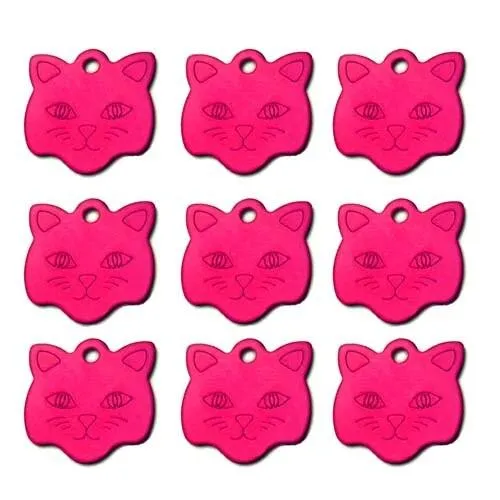 Customized Cat Style Aluminum ID Tags Set