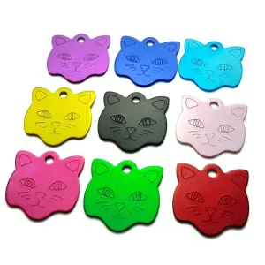 Customized Cat Style Aluminum ID Tags Set
