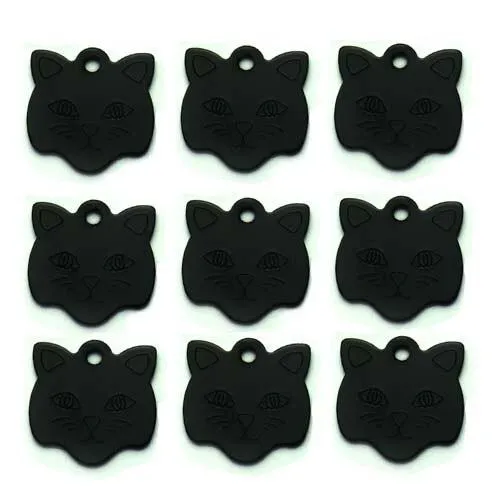 Customized Cat Style Aluminum ID Tags Set