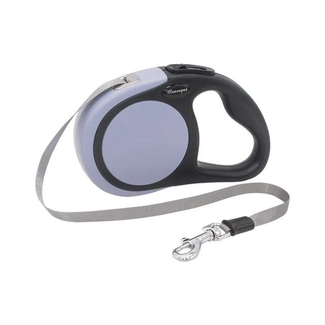 Double Nylon Dog Retracatable Leash Lead