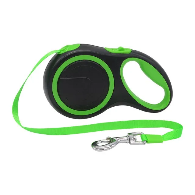 Double Nylon Dog Retracatable Leash Lead