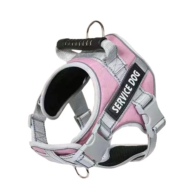 Explosion Proof Large Dog Harness With Leash Black 1.5M