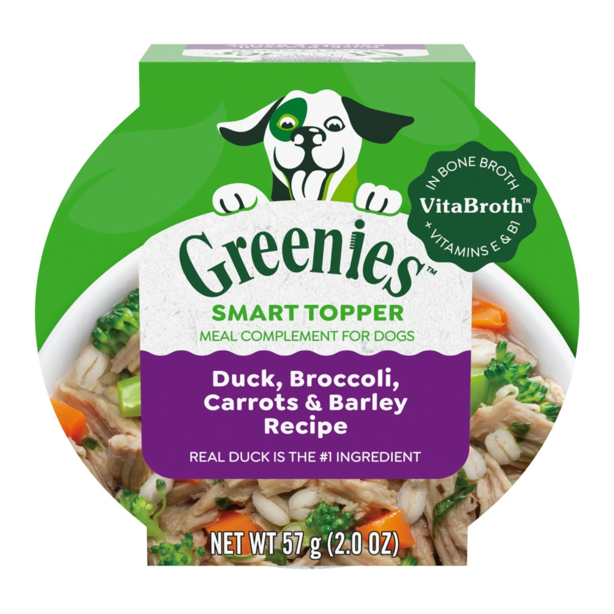 Greenies Smart Topper Meal Compliment for Dogs Duck, Broccoli, Carrots & Barely 2oz