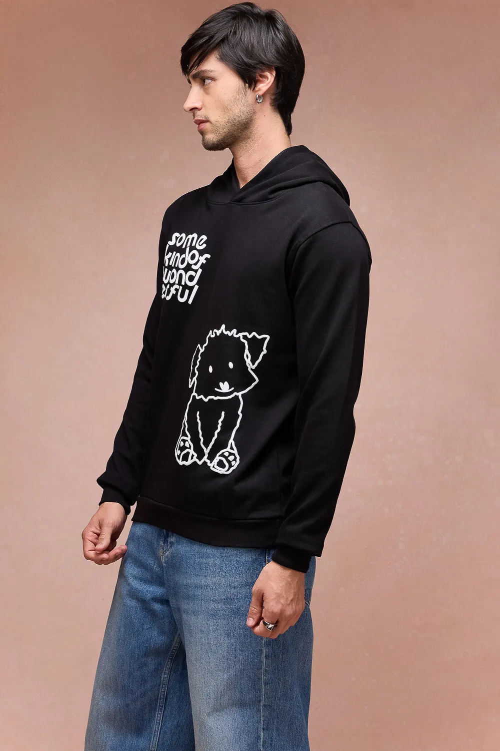 Men's Black Dog Loves Me Hoodie