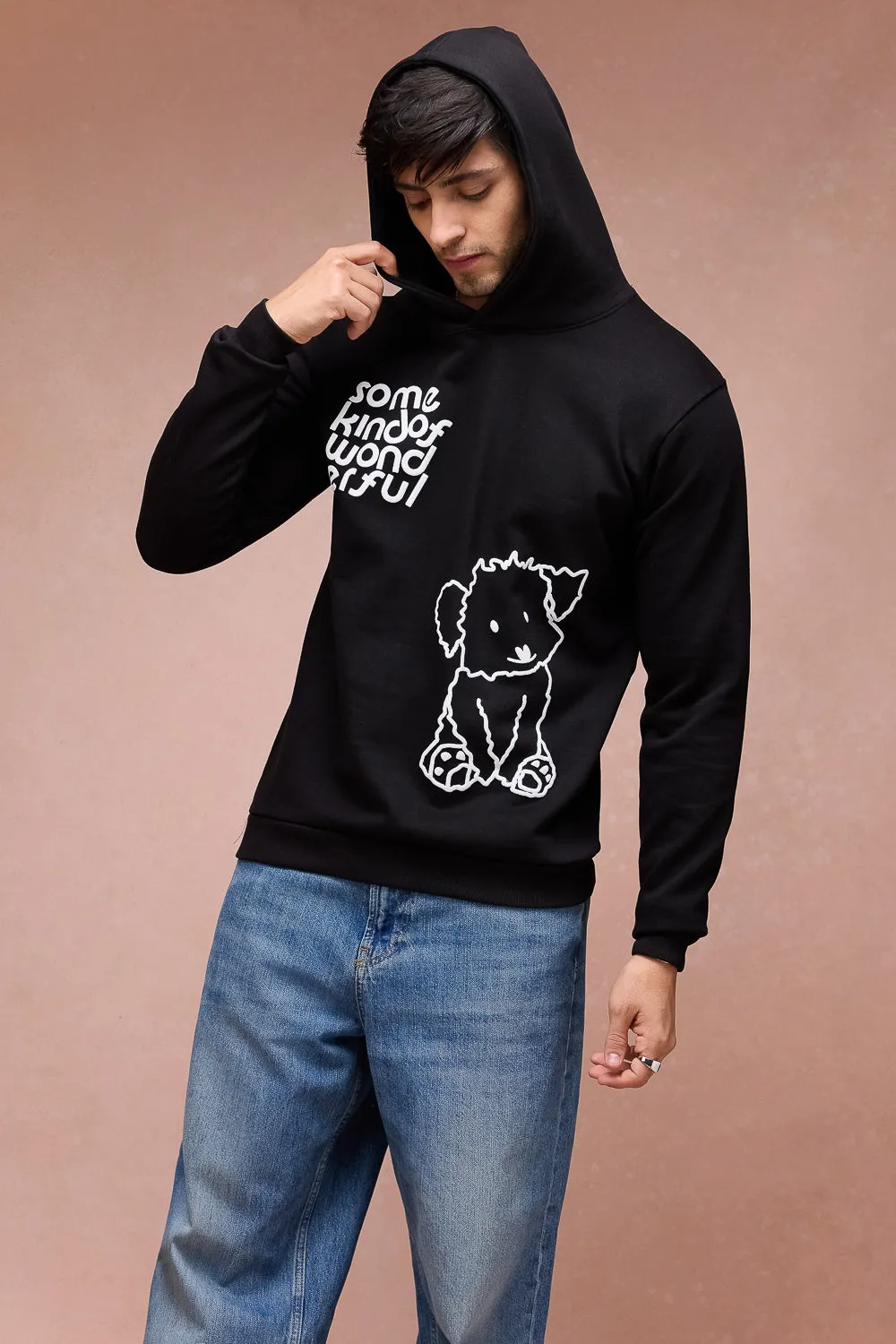 Men's Black Dog Loves Me Hoodie