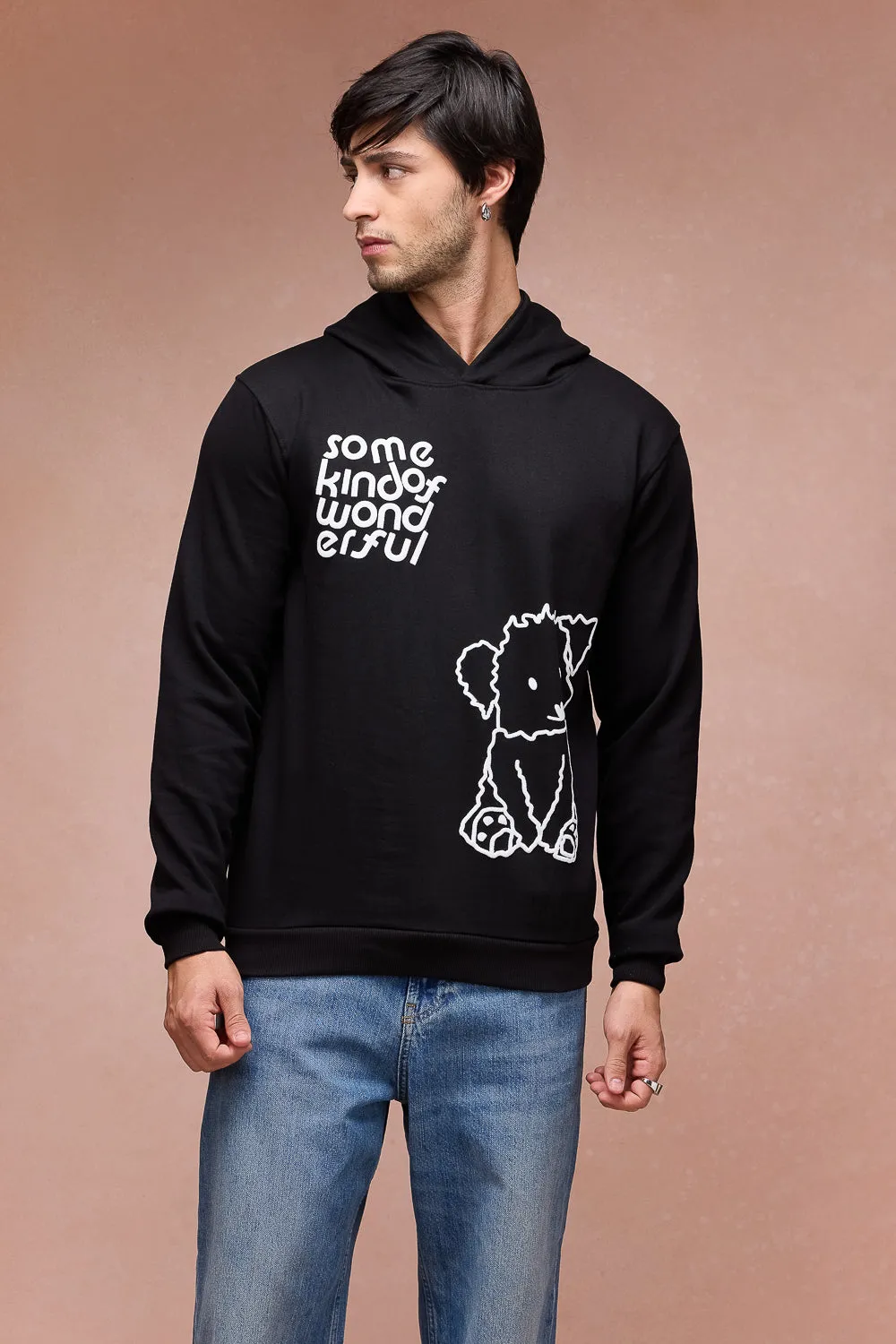 Men's Black Dog Loves Me Hoodie
