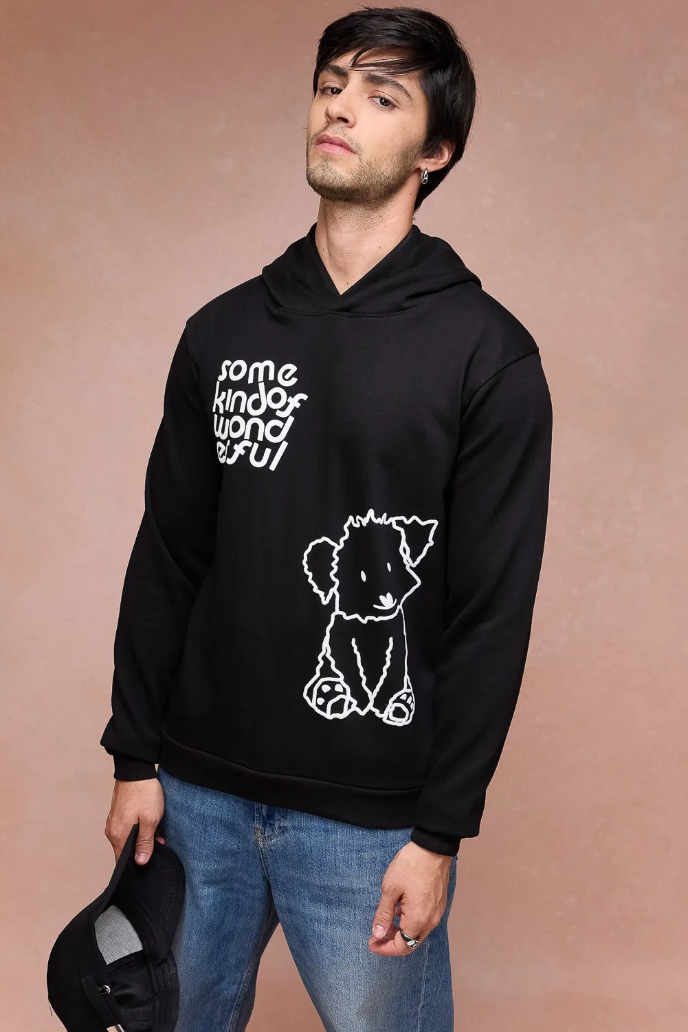Men's Black Dog Loves Me Hoodie