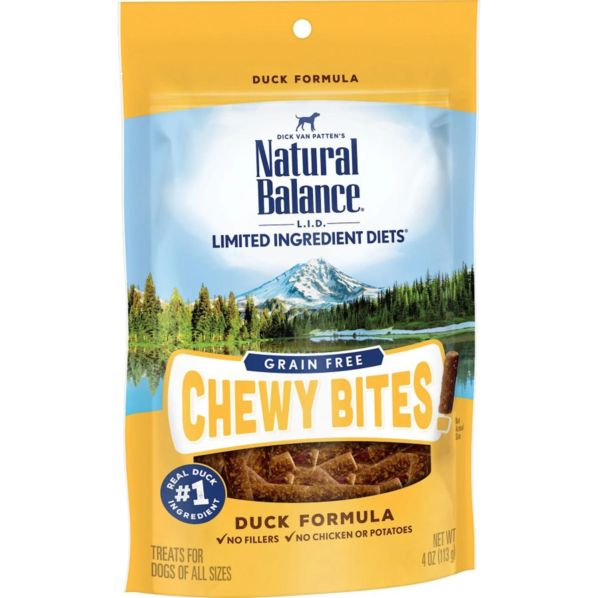 Natural Balance Pet Foods L.I.D Grain Free Chewy Bites! Dog Treats Duck 1ea/4 oz