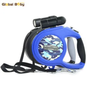 New Arrival 8M LED Lights ABS Labrador Retriever BullDog Lead Pet Products Automatic Retractable Medium Big Dog Leashes