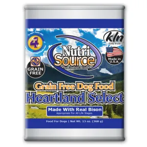 NutriSource Grain-Free Heartland Select Formula Canned Dog Food 13-oz