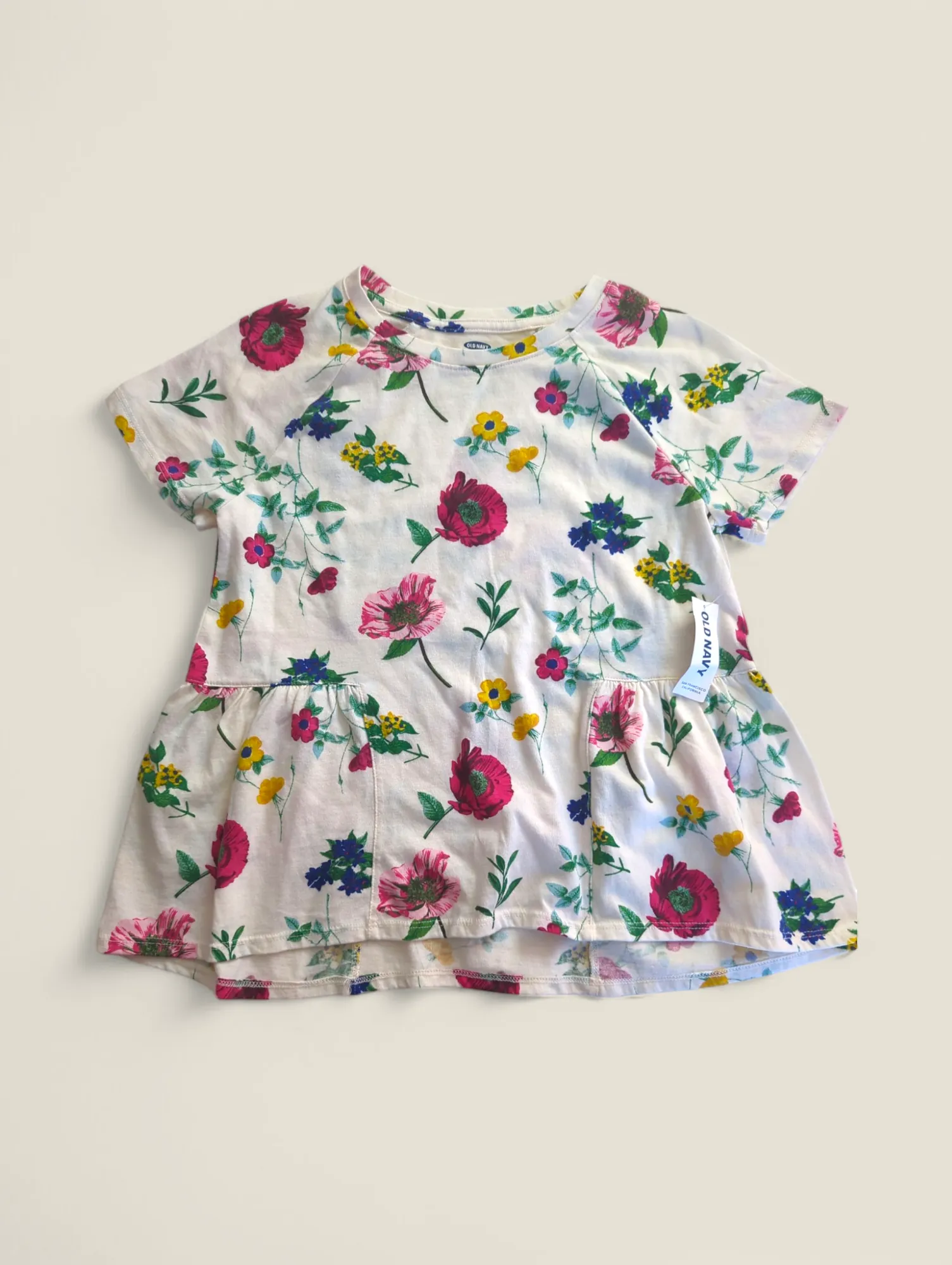 OLD NAVY FLORAL TOP 8Y PRE-LOVED (WITH TAGS)