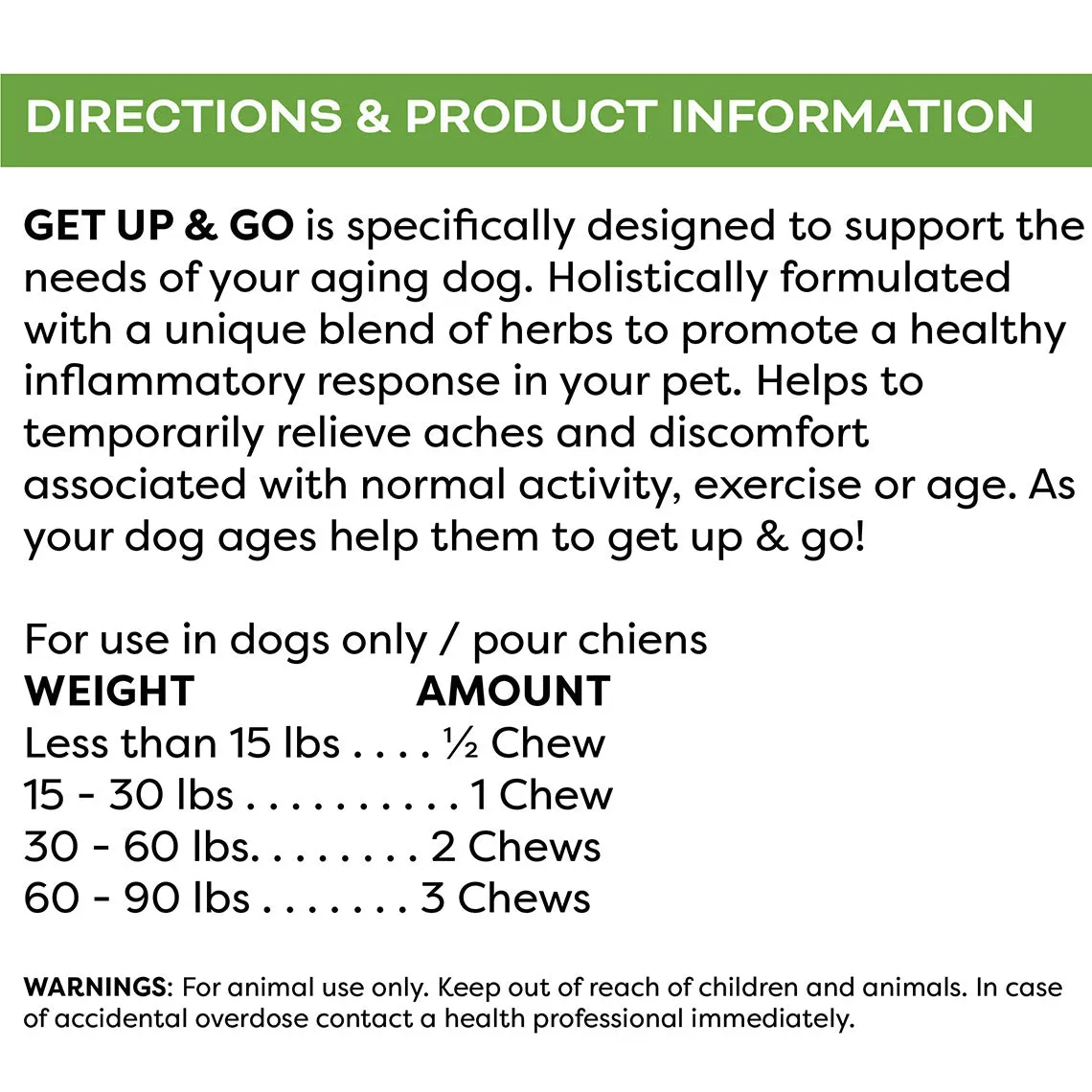 Only Natural Pet Get Up & Go Joint Support Supplement Soft Chews for Dogs
