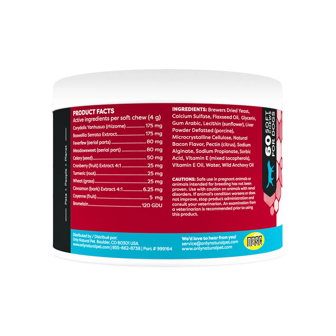 Only Natural Pet Get Up & Go Joint Support Supplement Soft Chews for Dogs