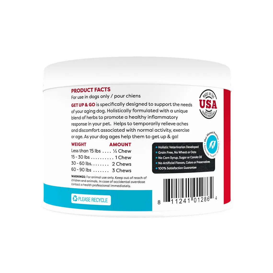 Only Natural Pet Get Up & Go Joint Support Supplement Soft Chews for Dogs