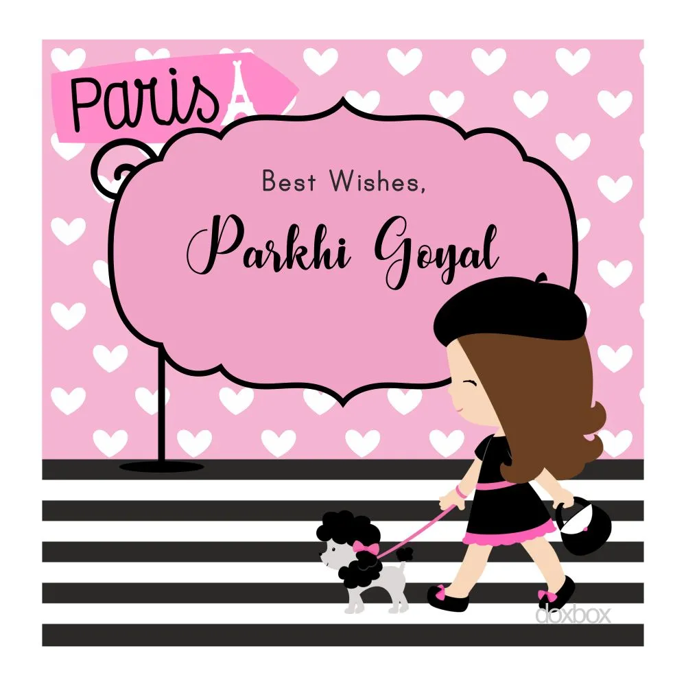 Personalised Gift Tags  - Paris Dog