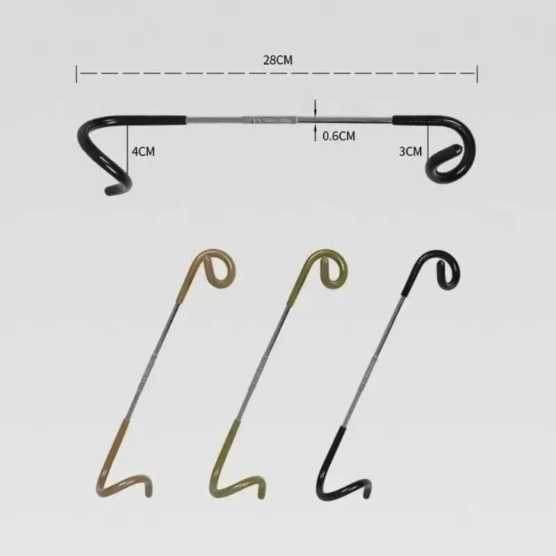 Shinetrip Outdoor Small Light Stand Holder Stainless Steel Portable Tent Pole Lamp Hanger Fishing Lantern Hanger Camping Tool