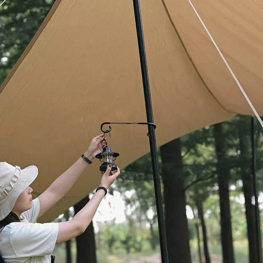 Shinetrip Outdoor Small Light Stand Holder Stainless Steel Portable Tent Pole Lamp Hanger Fishing Lantern Hanger Camping Tool