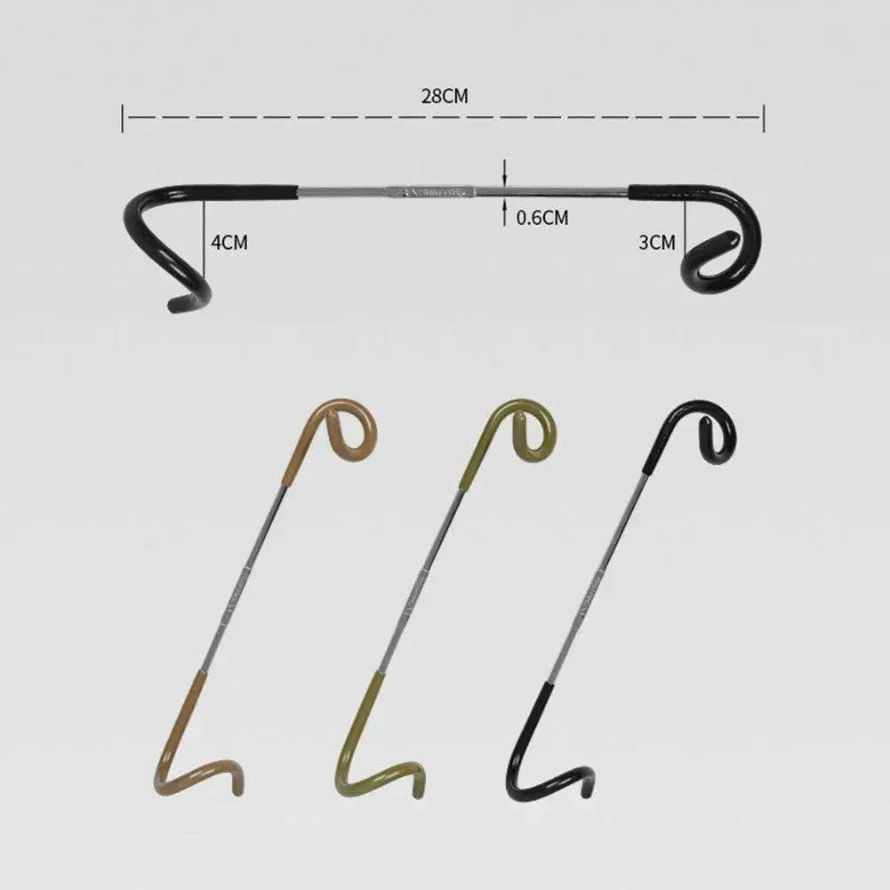Shinetrip Outdoor Small Light Stand Holder Stainless Steel Portable Tent Pole Lamp Hanger Fishing Lantern Hanger Camping Tool