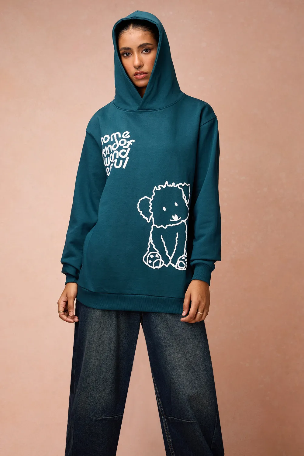 Women's Green Dog Loves Me Hoodie
