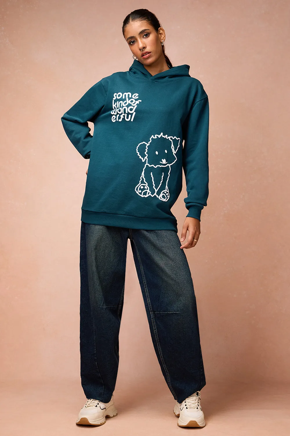 Women's Green Dog Loves Me Hoodie