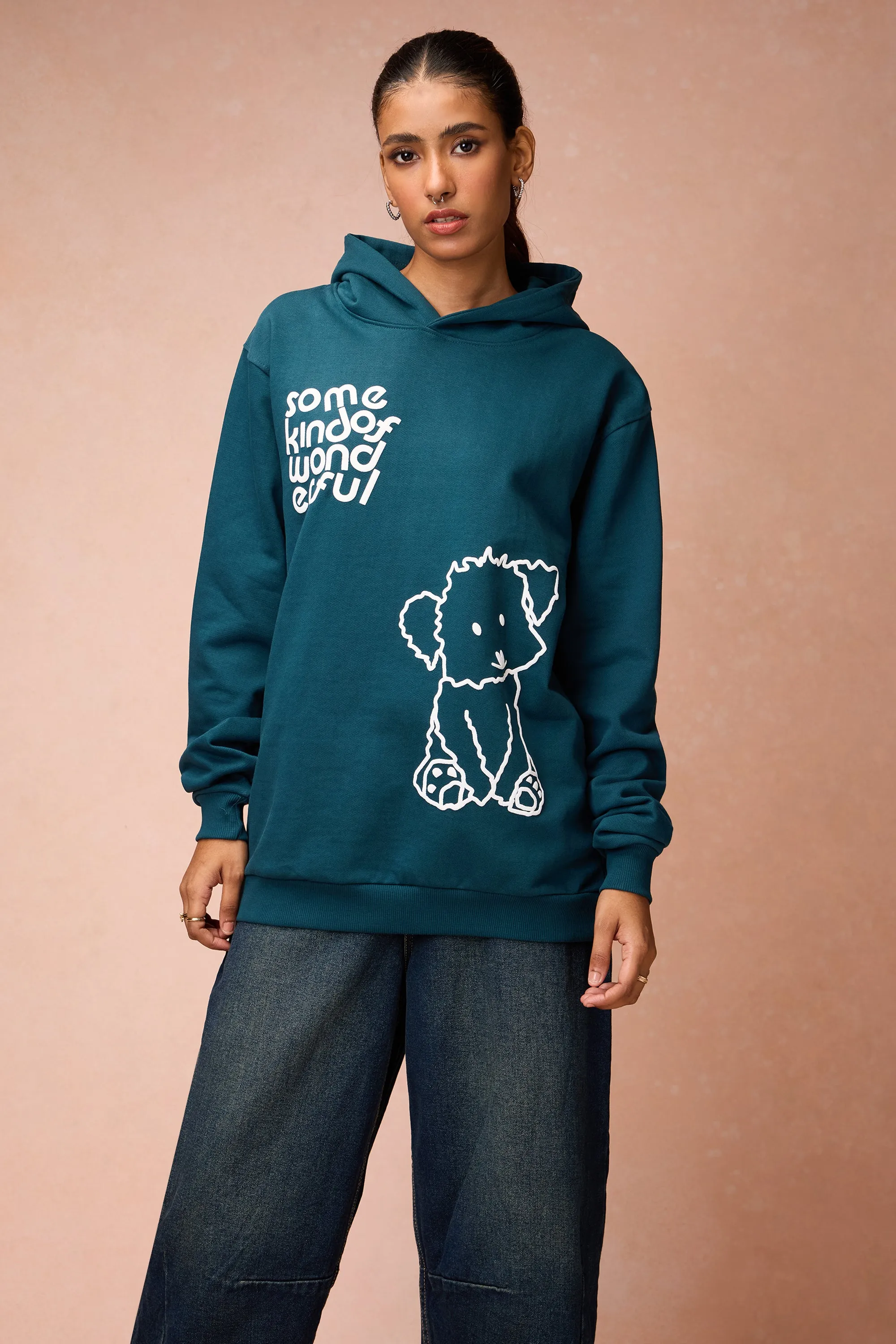 Women's Green Dog Loves Me Hoodie